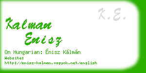 kalman enisz business card
