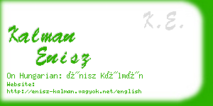 kalman enisz business card